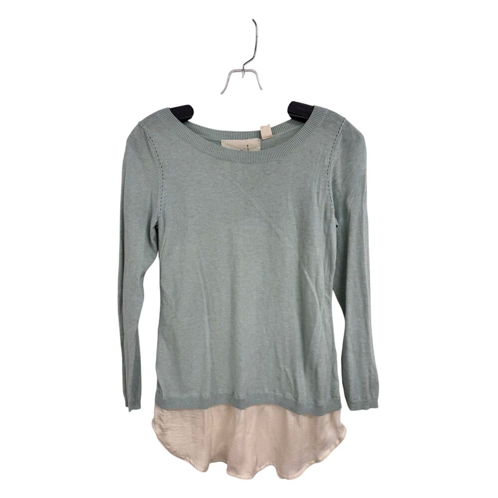 NWT Anthropologie Angel Of The North Long Sleeve Sage Sweater Womens X-Small